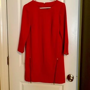 J Crew Sheath Dress with Zipper Accent